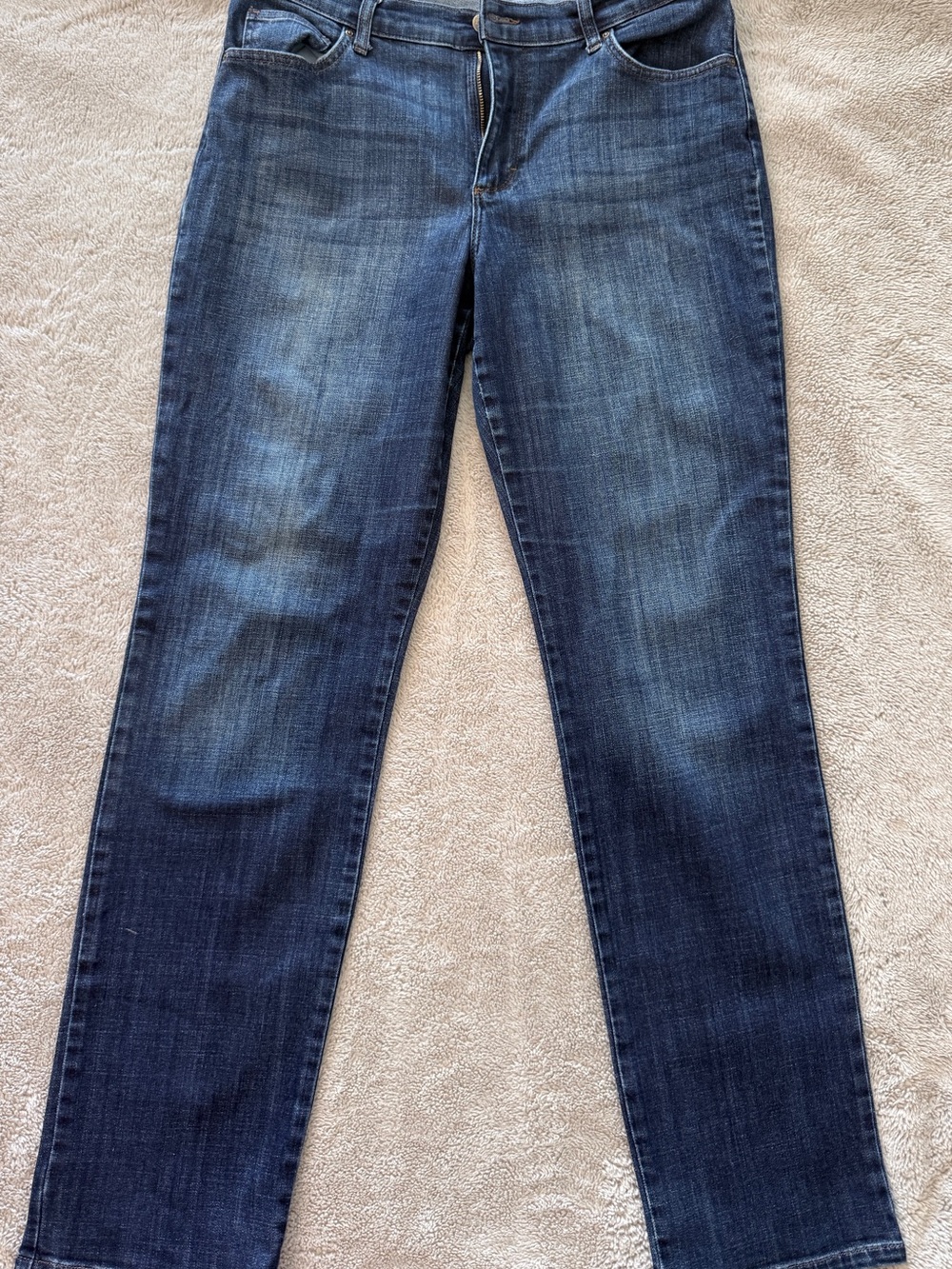 Lee Women's Size 12 Long Jeans | Mid Rise Relaxed Fit Straight Leg Denim